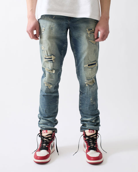 Breakaway Distressed Skinny Jeans - Blue