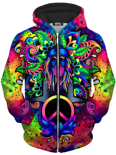 Peace Rafiki Unisex Zip-Up Hoodie