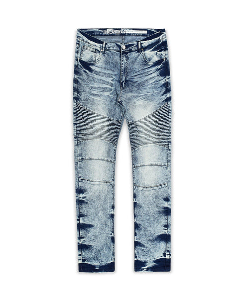 Splatter Plus Size Denim Jeans - Blue