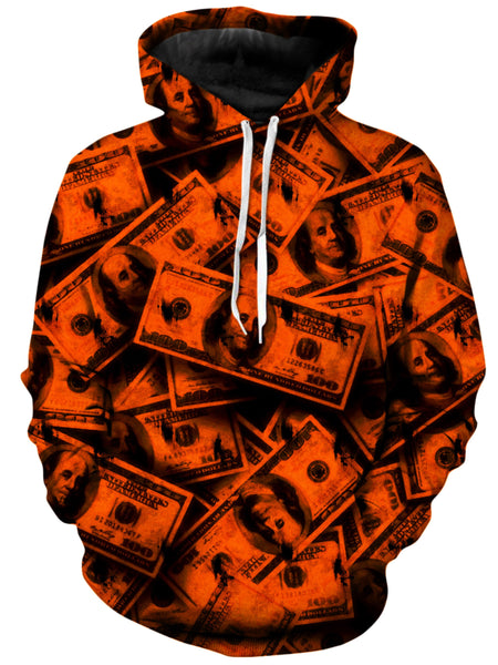 Orange Grunge Money Unisex Hoodie