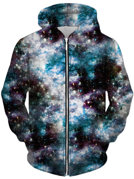 Party God Galaxy Unisex Zip-Up Hoodie