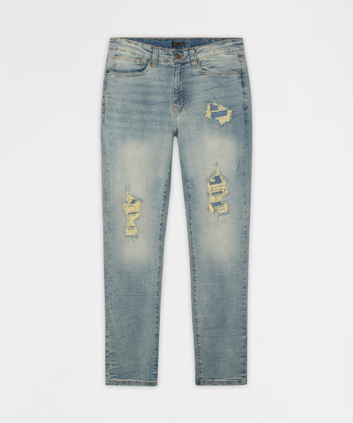 Essential Distressed Skinny Jeans - Medium Blue