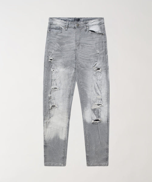 Ashfall Distressed Skinny Jeans - Grey