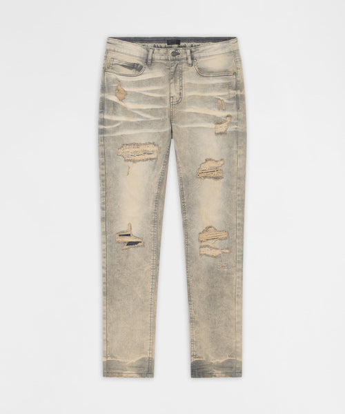 Desert Fade Distressed Skinny Jeans - Grey