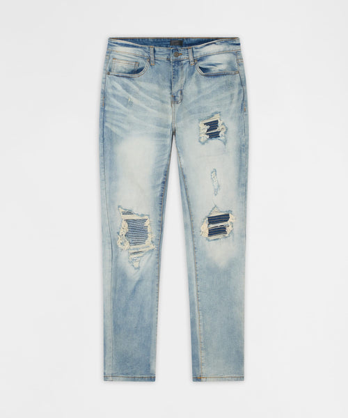 Daybreak Distressed Skinny Jeans - Light Indigo