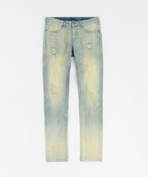 Weekender Distressed Skinny Jeans - Medium Indigo