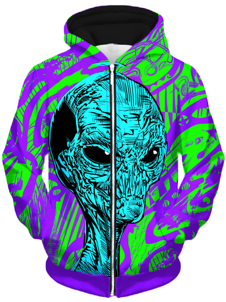 Alien Unisex Zip-Up Hoodie